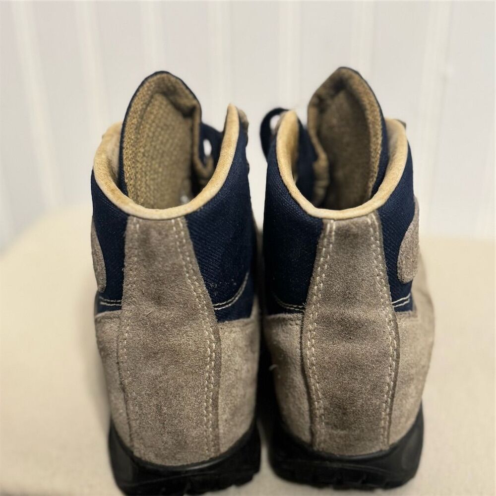 Vintage Vasque Gore-Tex Hiking Boots Gray Navy‎ Suede Skywalk Made Italy 7.5M - Picture 5 of 8